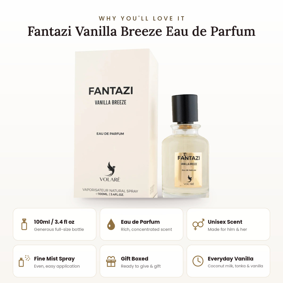 Fantazi Vanilla Breeze key features