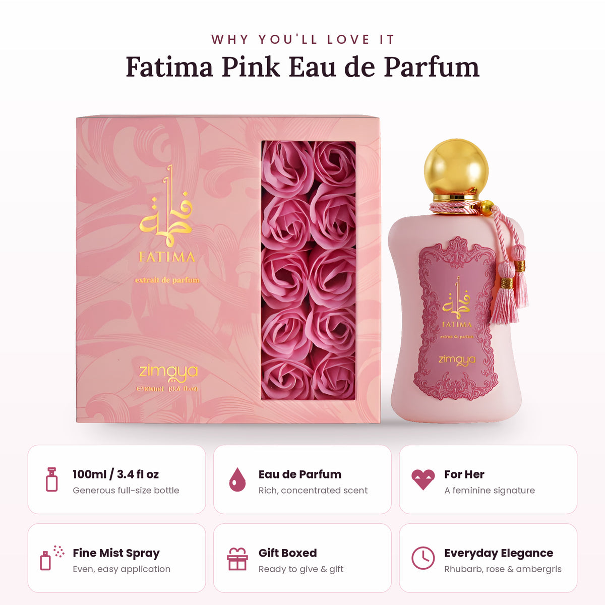 Fatima Pink key features