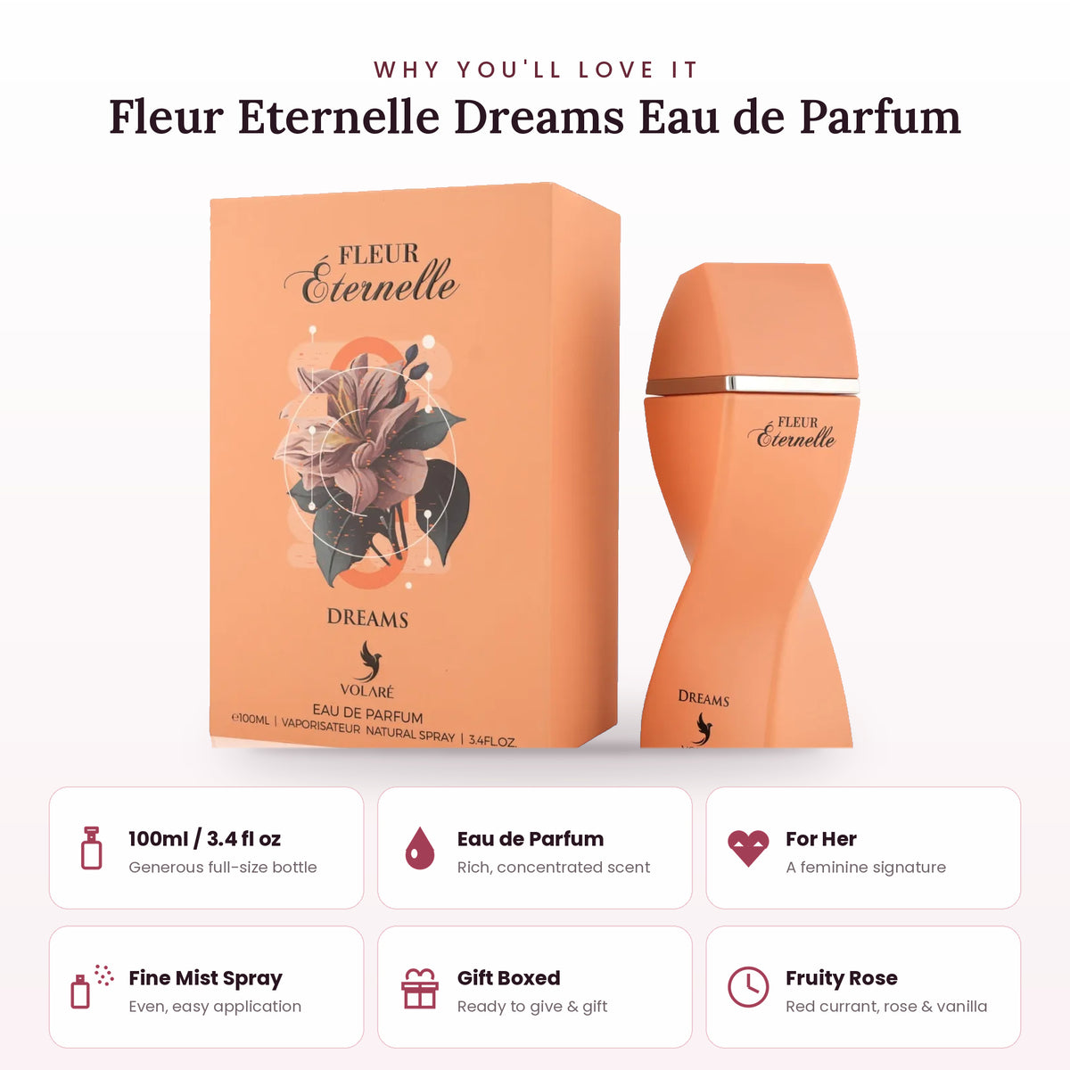 Fleur Eternelle Dreams key features