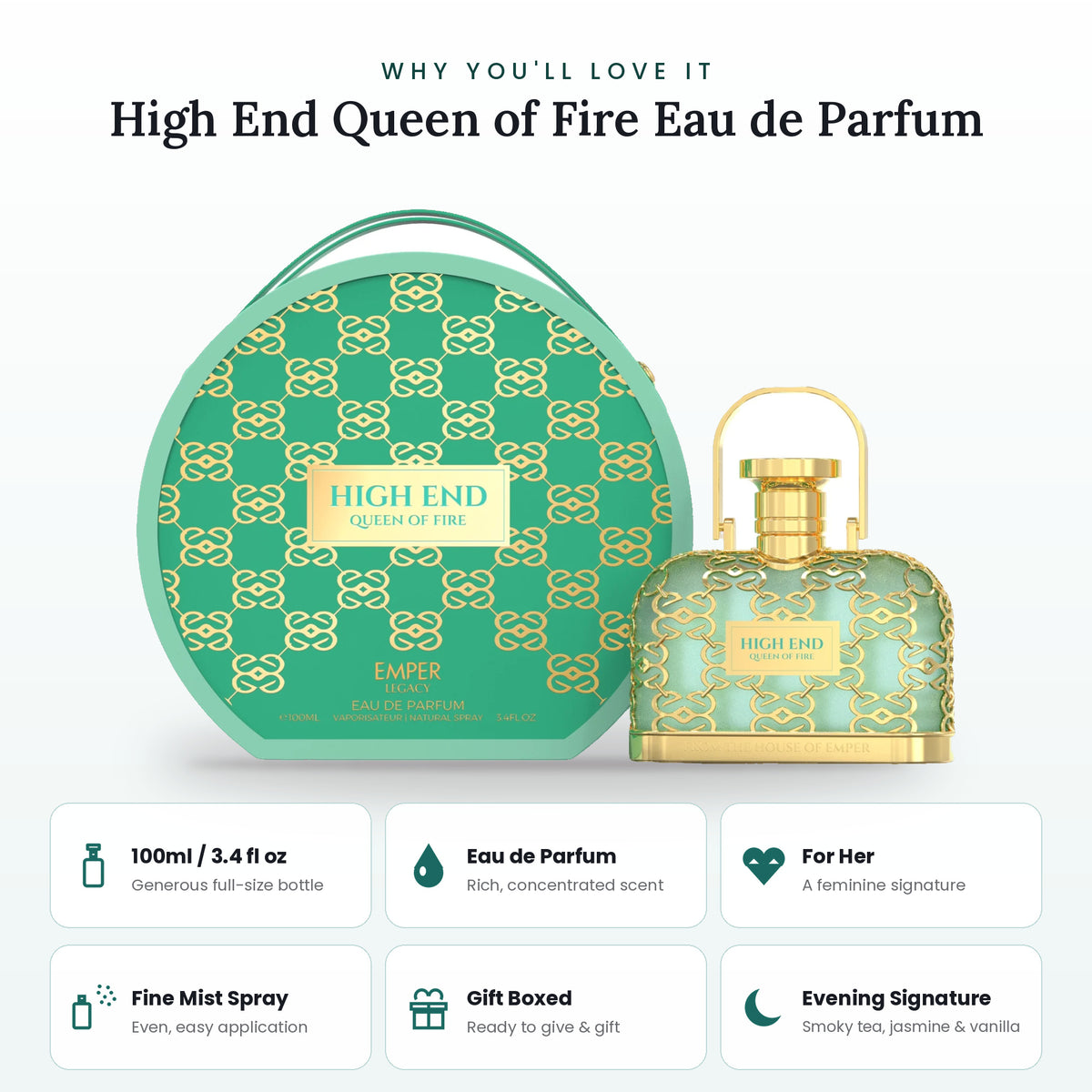 High End Queen of Fire key features