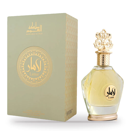 Lamar for Women by Mamlakat Al Oud 100ml bottle and box