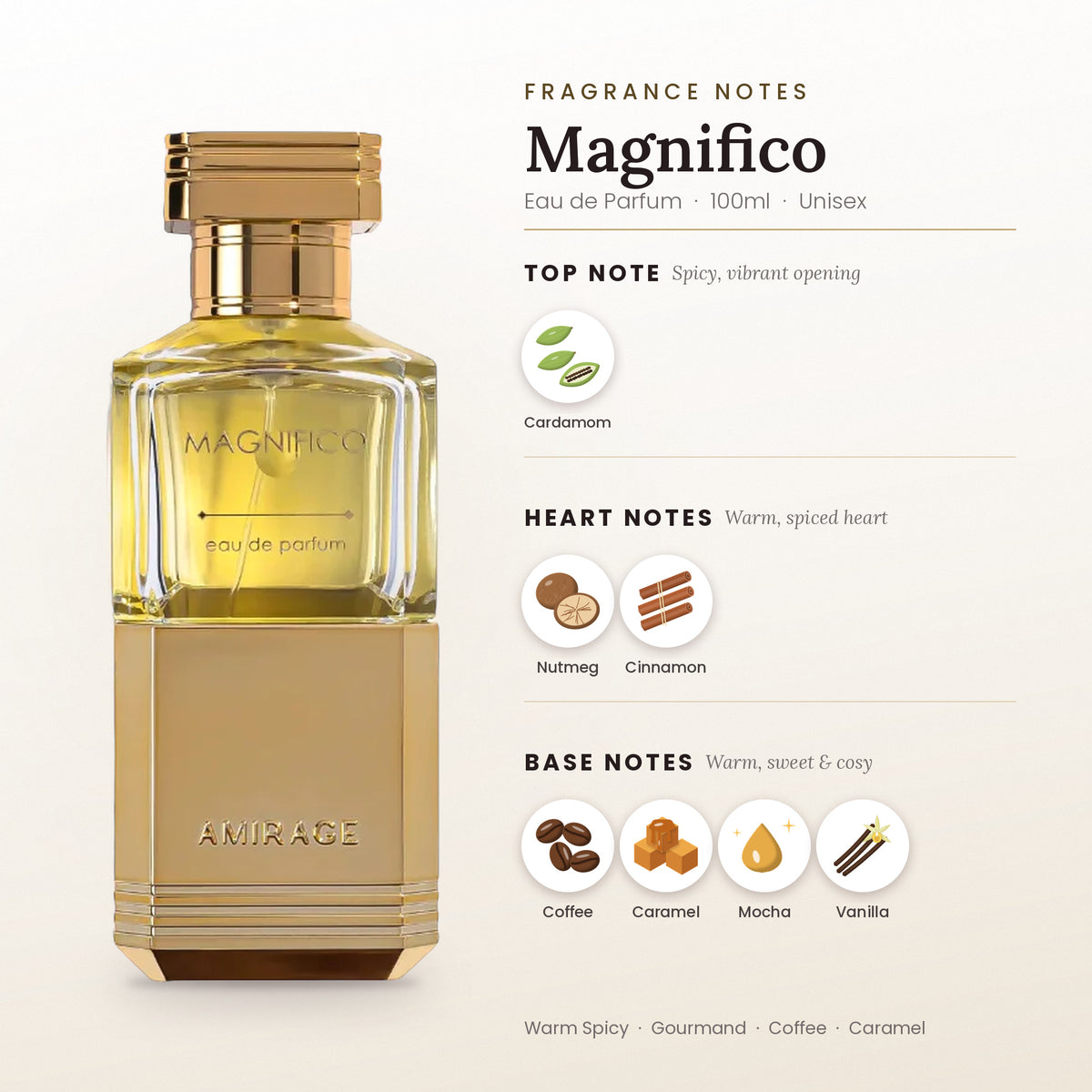 Magnifico fragrance notes – top, heart and base