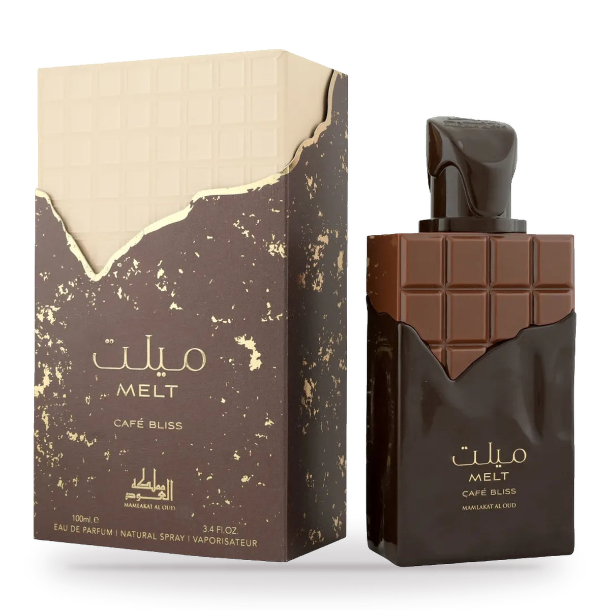 Melt Café Bliss by Mamlakat Al Oud 100ml bottle and box