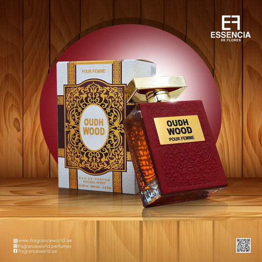Fragrance World Essencia De Flores Oudh Wood Pour Femme Eau De Parfum 100ml Perfume Fragrance Spray