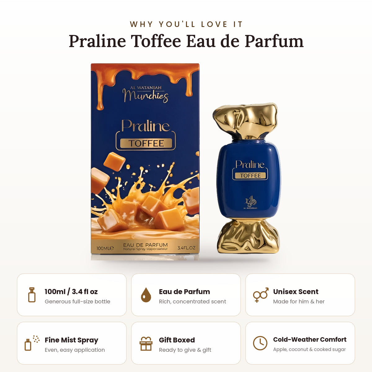 Praline Toffee key features