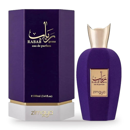 Rabab Gems by Zimaya 100ml bottle and box