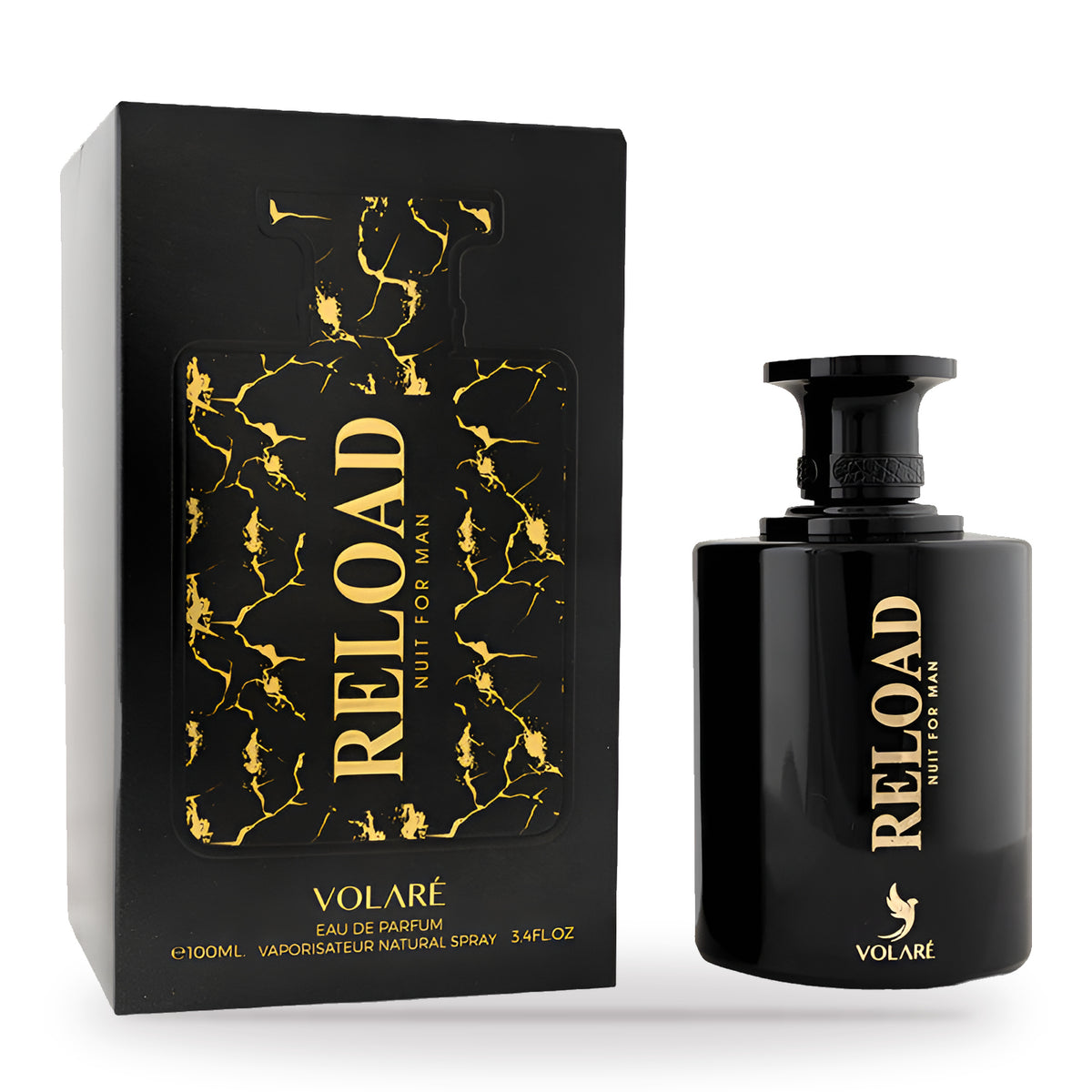 Reload Nuit for Man by Volare 100ml bottle and box