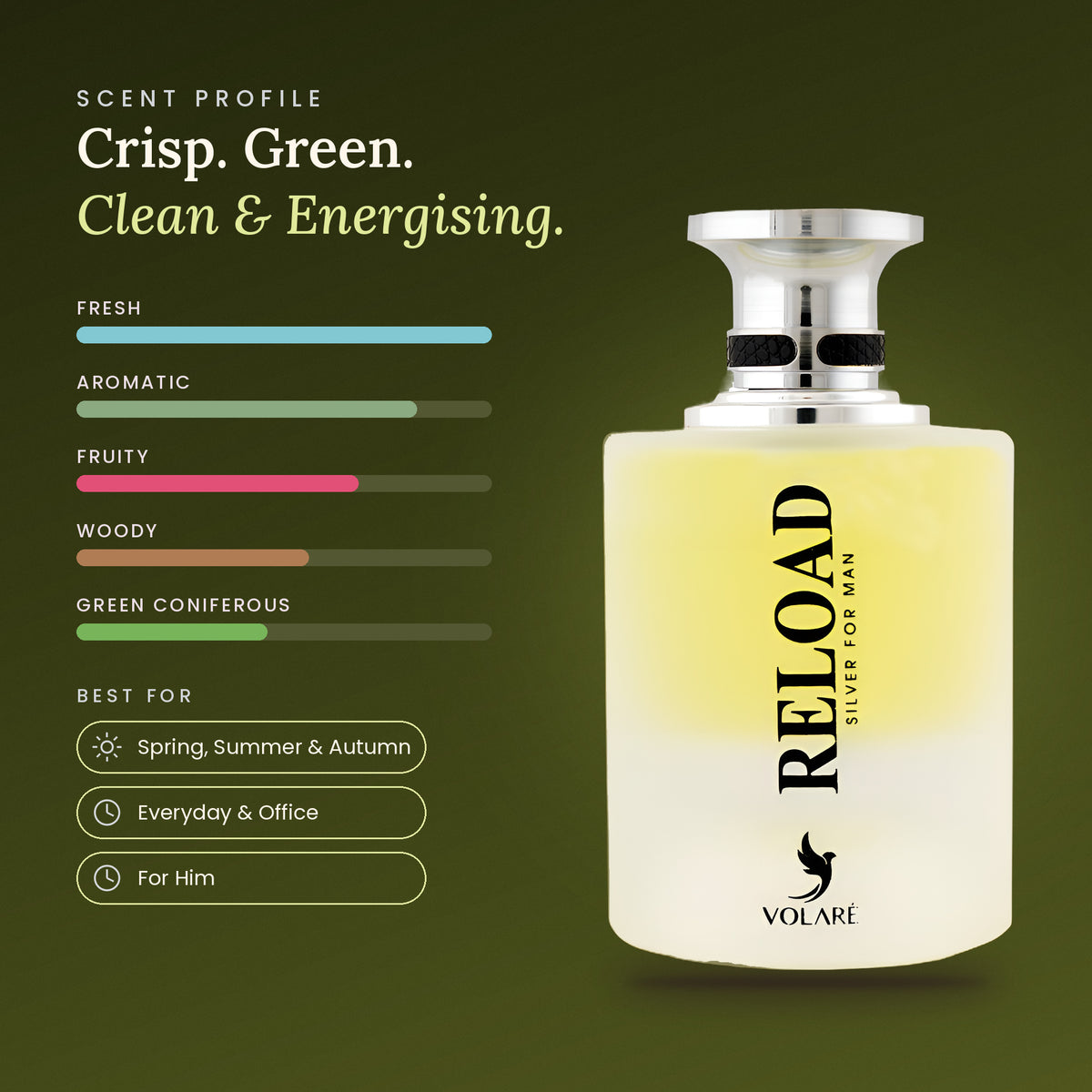 Reload Silver for Man scent profile