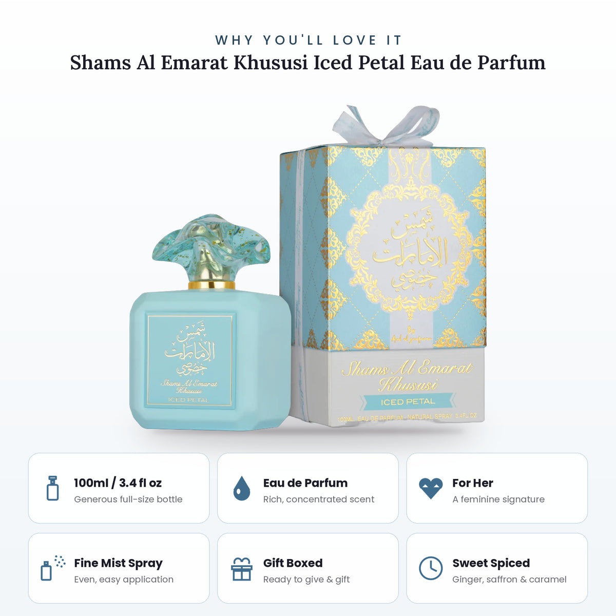 Shams Al Emarat Khususi Iced Petal key features