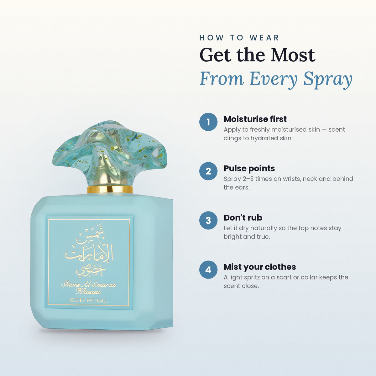 How to wear Shams Al Emarat Khususi Iced Petal