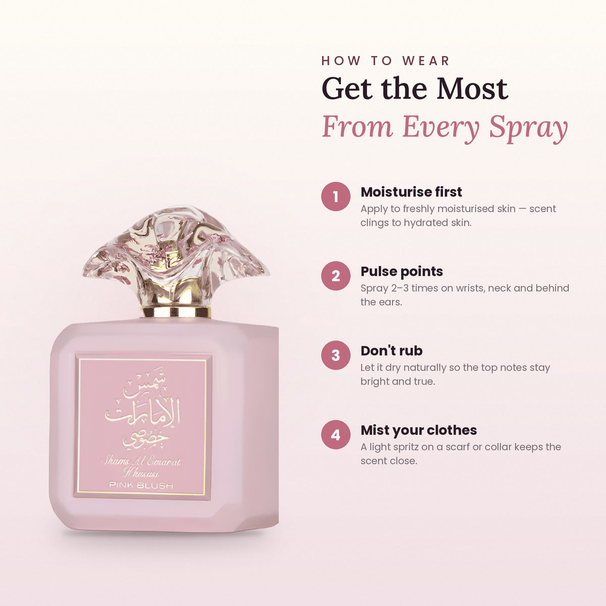 How to wear Shams Al Emarat Khususi Pink Blush