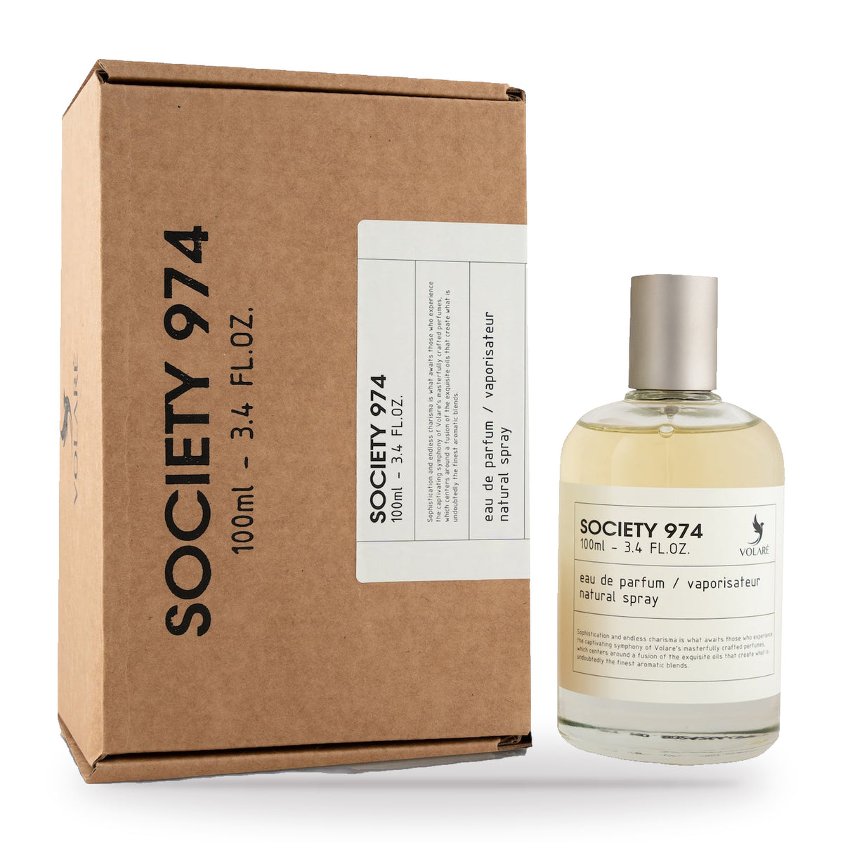 Society 974 by Volare 100ml bottle and box