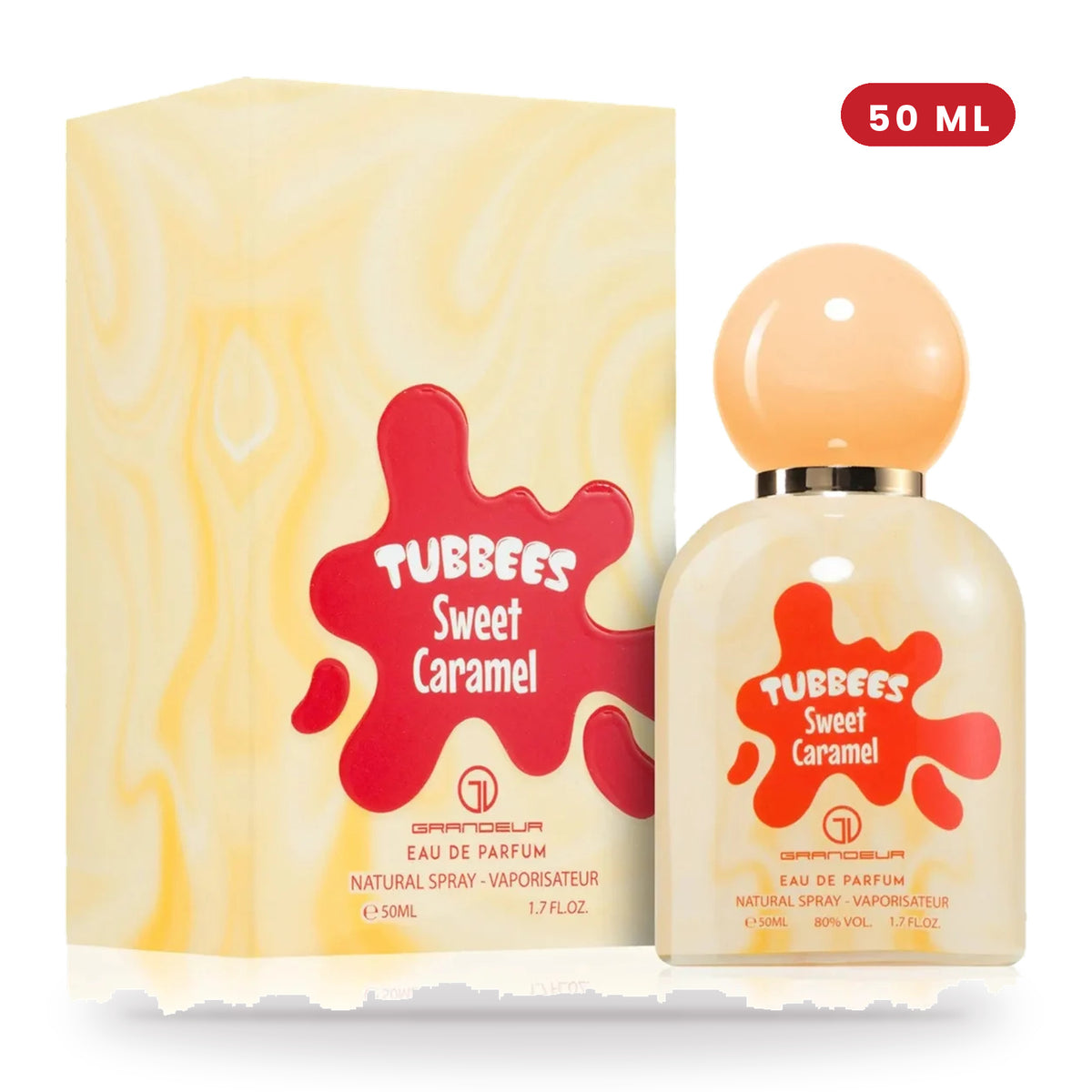 Sweet Caramel by Tubbees 50ml bottle and box