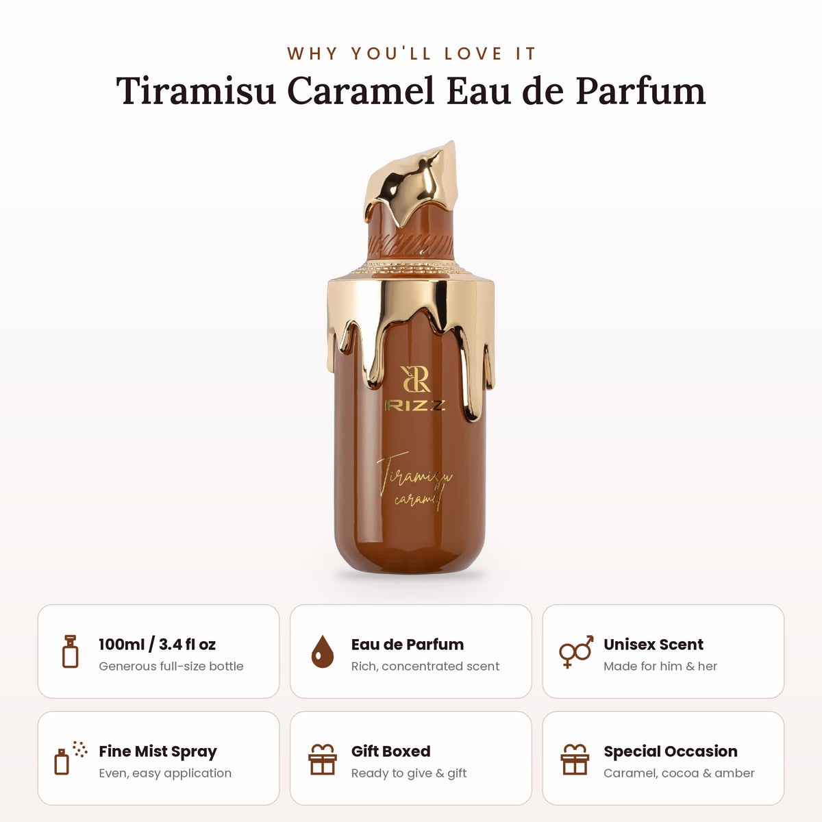 Tiramisu Caramel key features
