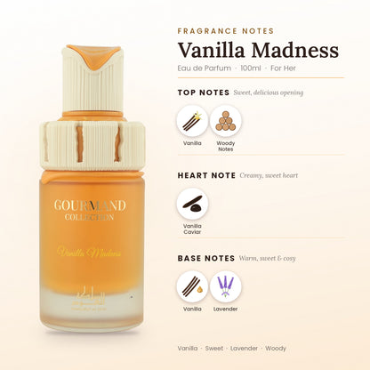 Vanilla Madness fragrance notes – top, heart and base