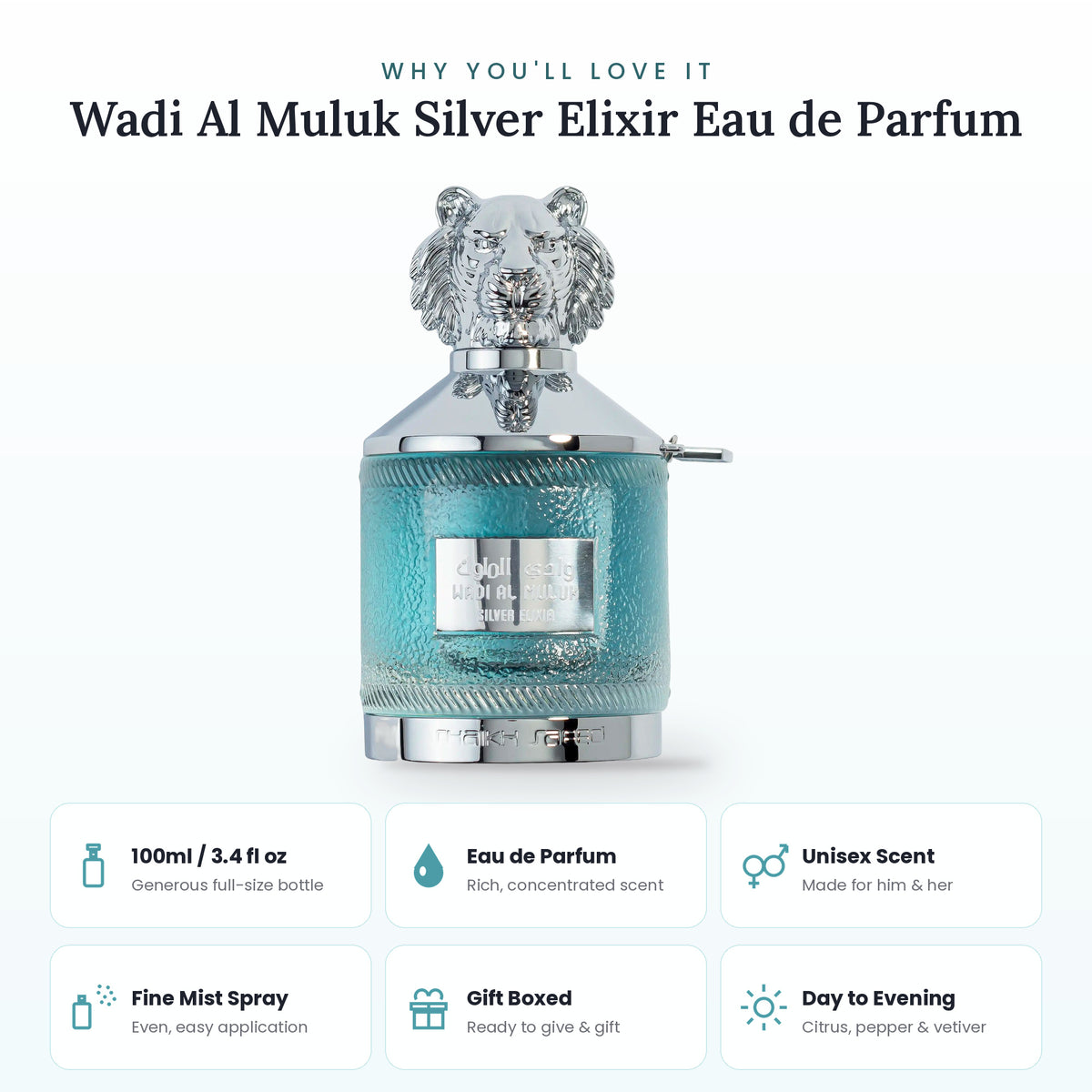 Wadi Al Muluk Silver Elixir key features