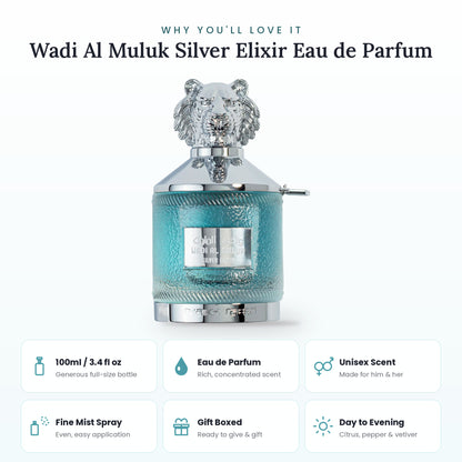 Wadi Al Muluk Silver Elixir key features