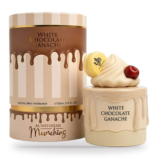 White Chocolate Ganache by Al Wataniah 100ml bottle and box