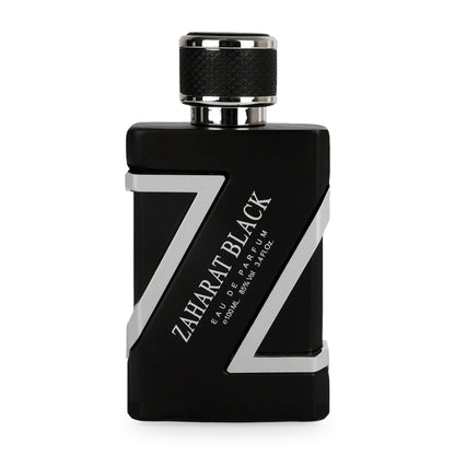 Zaharat Black by Mahabub 100ml bottle and box