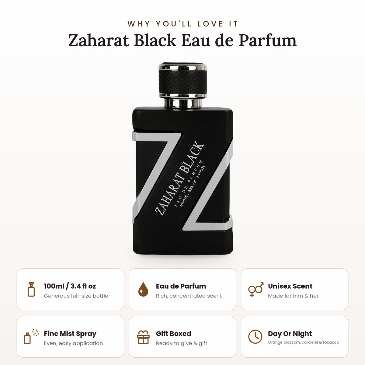 Zaharat Black key features