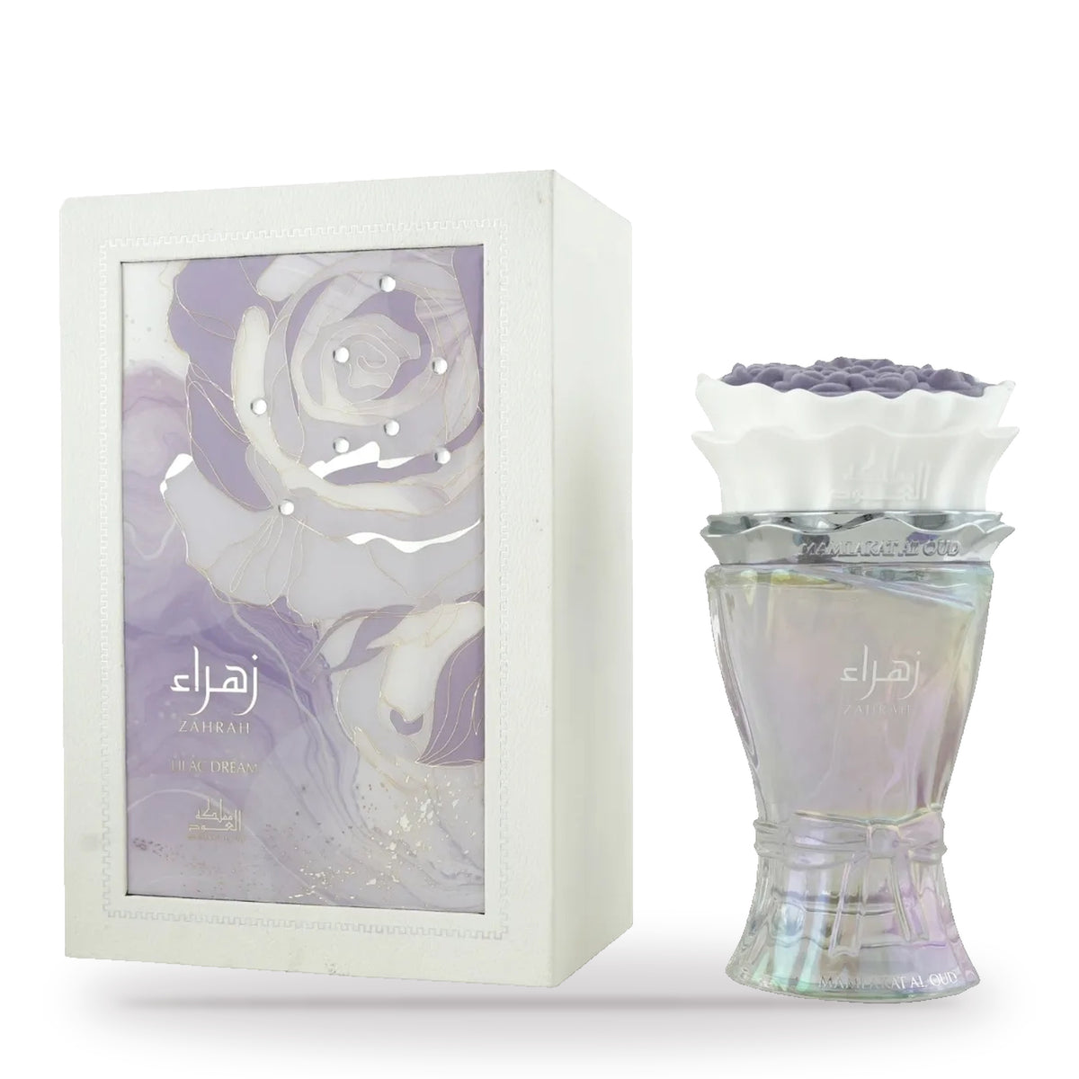 Zahrah Lilac Dream by Mamlakat Al Oud 100ml bottle and box